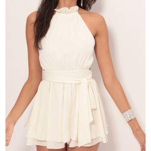 Lucy in the sky white romper